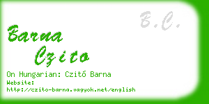 barna czito business card