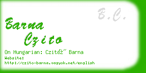 barna czito business card